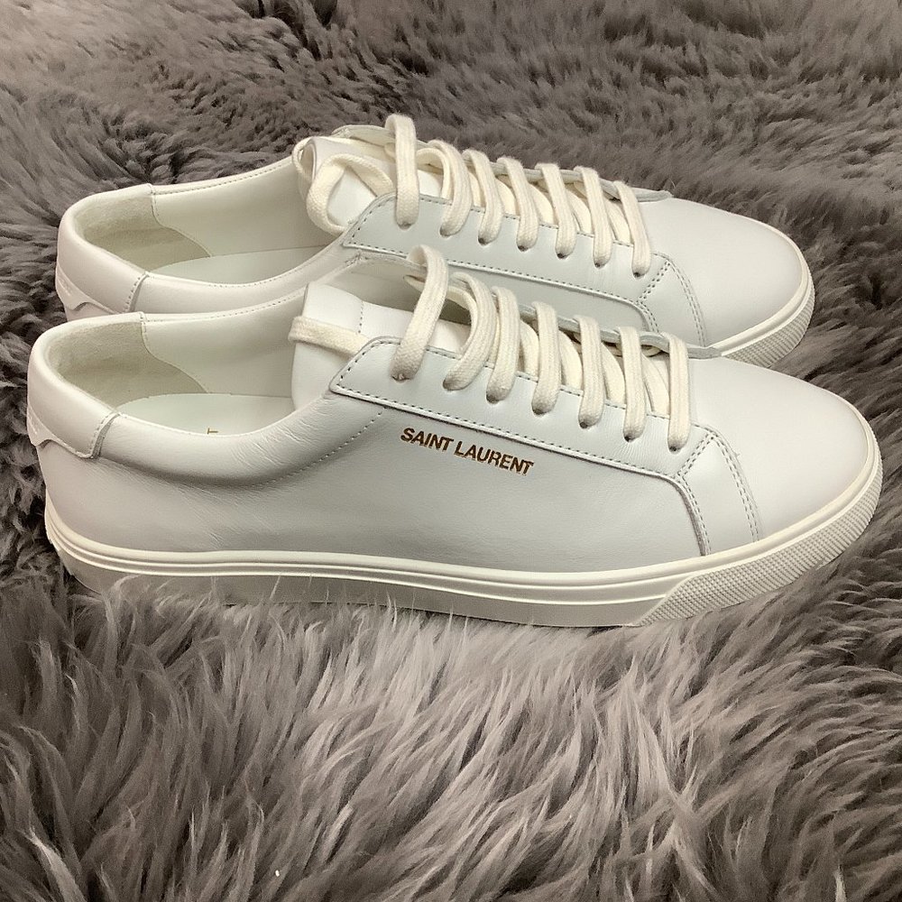 Saint Laurent | Women's Low Top Sneaker | White | Size 38 - Picture 3 of 8